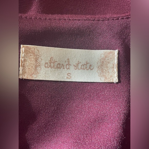 Altar'd State maroon Mini Skater Sleeveless Dress with Scallop V-Neck Small - Picture 5 of 6